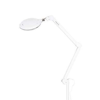 Professionele loepelamp Elegante 6031 wit met statief, 60 SMD LEDs, 3 dioptrie en 2 helderheidsniveaus voor precisiewerk