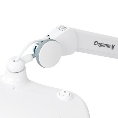 Professionele loepelamp Elegante 6030 wit met 60 SMD LEDs, 3 dioptrie en 6 lichtniveaus voor beauty, podologie en manicure