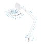 Professionele loepelamp Elegante 6030 wit met 60 SMD LEDs, 3 dioptrie en 6 lichtniveaus voor beauty, podologie en manicure