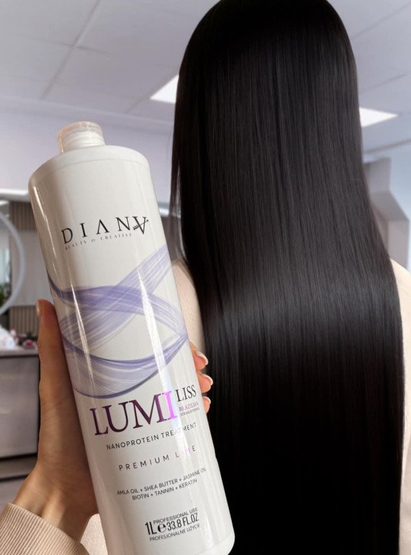 Brazilian straightening zonder formaldehyde NanoProtein Lumi Liss 1000 ml voor langdurig steil, glanzend en gevoed haar