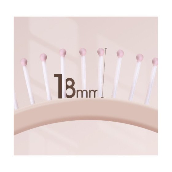 Brosse à cheveux rose poudré – effet racines, coiffage & massage