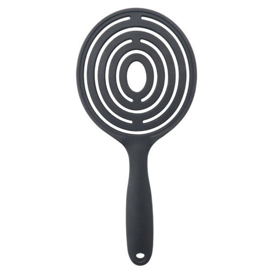 Brosse à cheveux super flexible avec poils de sanglier – noir – démêlage, séchage, massage
