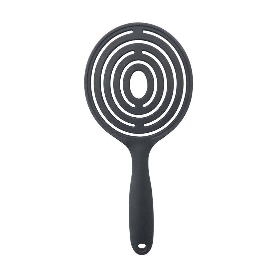 Brosse à cheveux super flexible avec poils de sanglier – noir – démêlage, séchage, massage