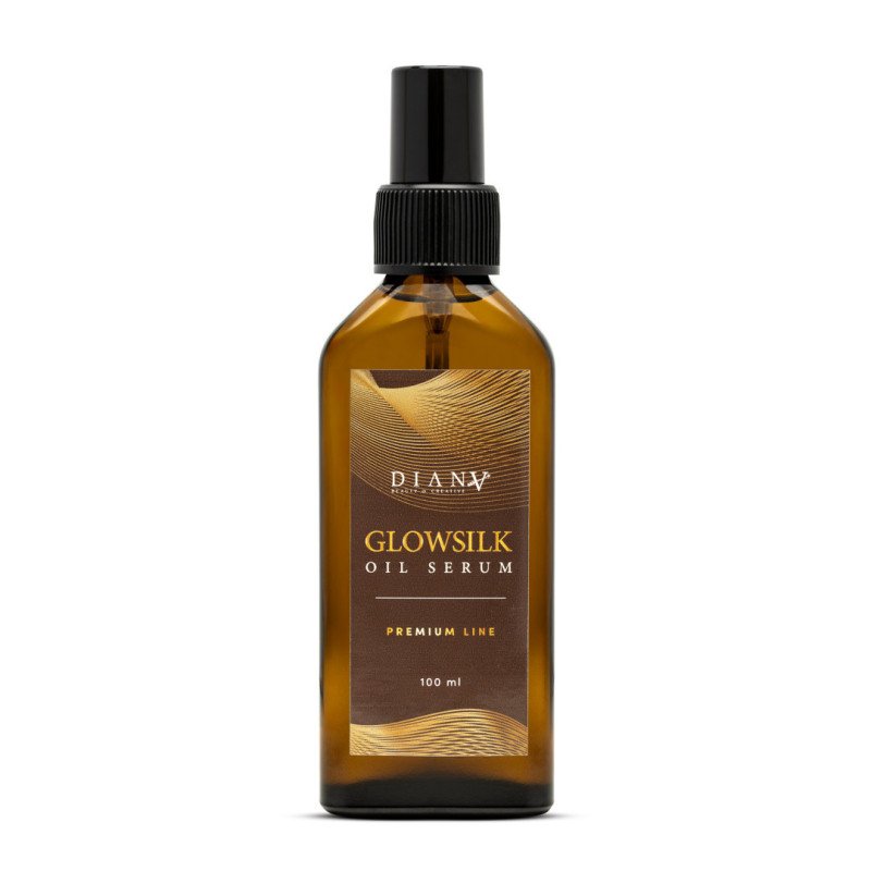 Leave-in haarolie serum Glow Silk 100 ml met keratine voor anti-frizz, glans, gladheid en zijdezachte haarfinish Leave-in haarolie serum Glow Silk 100 ml met keratine voor anti-frizz, glans, gladheid en zijdezachte haarfinish