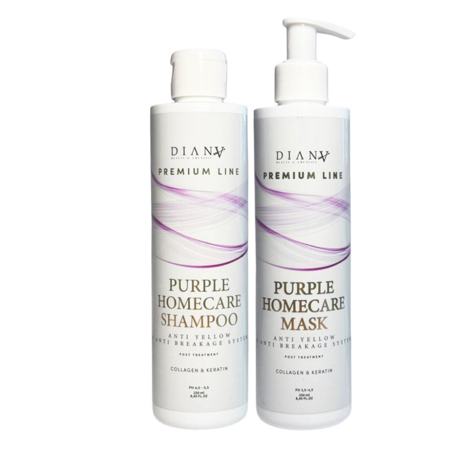 Premium Line Purple Homecare Set – Shampoo en masker voor blond haar met paars pigment 250ml + 250ml Premium Line Purple Homecare Set – Shampoo en masker voor blond haar met paars pigment 250ml + 250ml