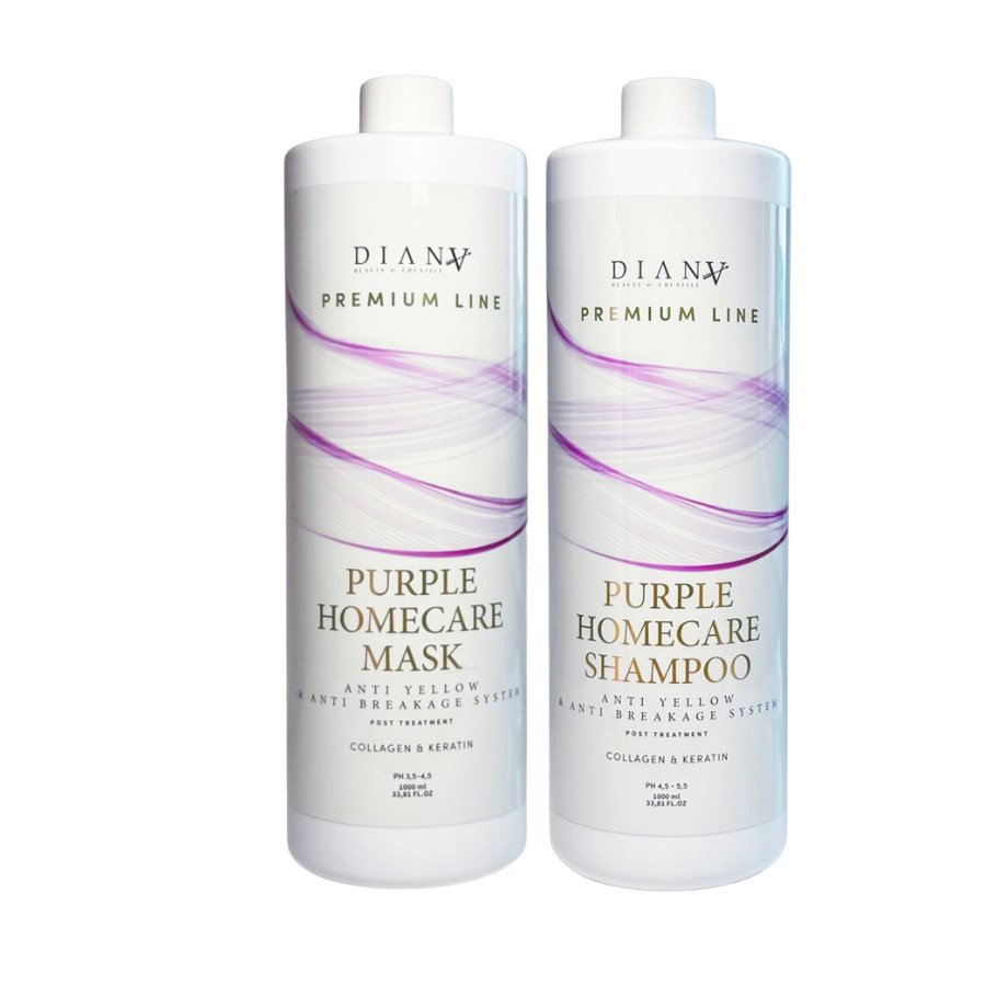 Premium Line Purple Homecare Set – Shampoo en masker voor blond haar met paars pigment 1000ml + 1000ml Premium Line Purple Homecare Set – Shampoo en masker voor blond haar met paars pigment 1000ml + 1000ml