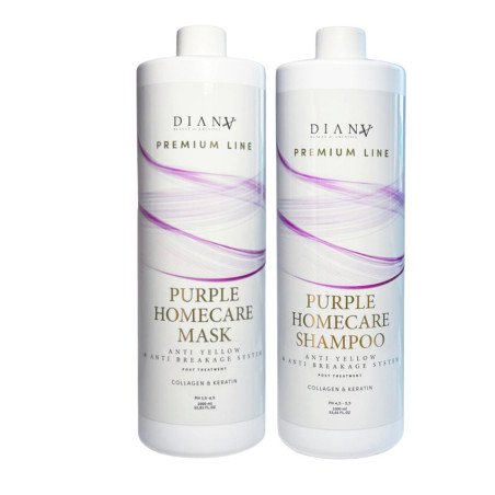 Premium Line Purple Homecare Set – Shampoo en masker voor blond haar met paars pigment 1000ml + 1000ml