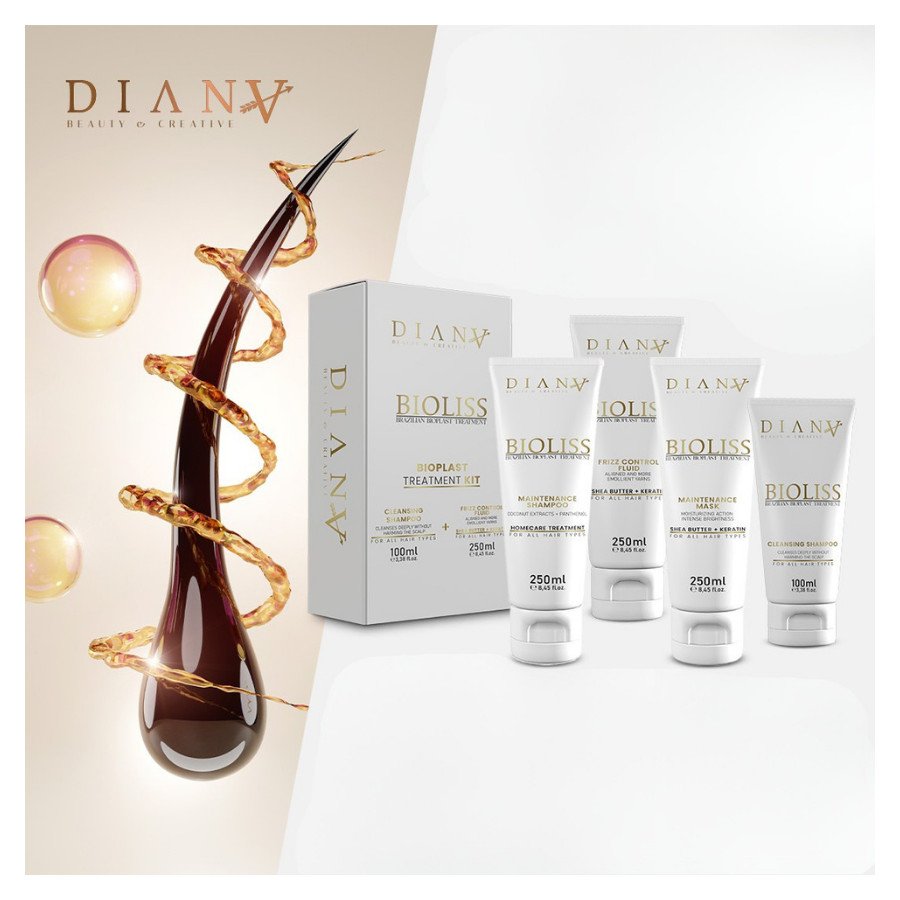 Bioliss – Professionele Set: Bioplastie 250 g + Reinigende Shampoo 100 ml + Shampoo 250 ml + Masker 250 ml