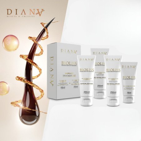 Bioliss – Professionele Set: Bioplastie 250 g + Reinigende Shampoo 100 ml + Shampoo 250 ml + Masker 250 ml