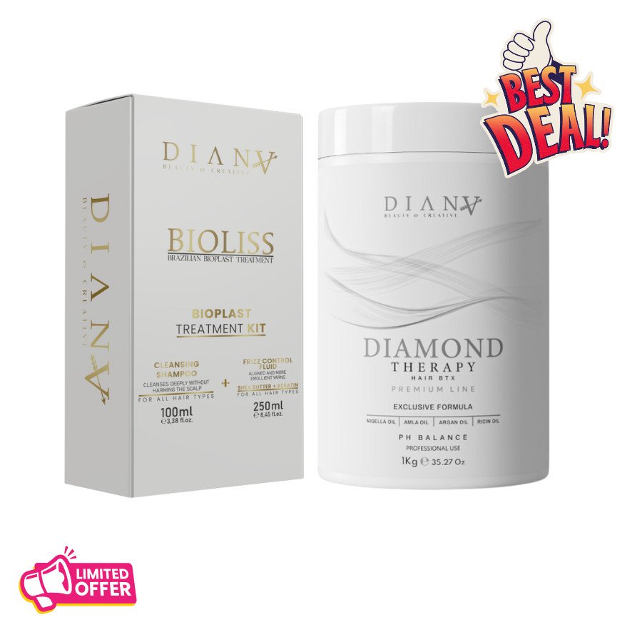 Zestaw Profesjonalny: Bioplastia 250 g + Szampon oczyszczający 100 ml + Botox Włosów Diamond 1000 g Zestaw Profesjonalny: Bioplastia 250 g + Szampon oczyszczający 100 ml + Botox Włosów Diamond 1000 g