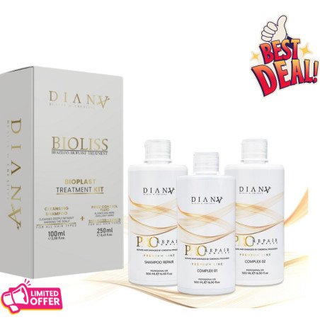 Professionele Set: Bioplastie 250 g + Reinigende Shampoo 100 ml + Pro Repair Complex