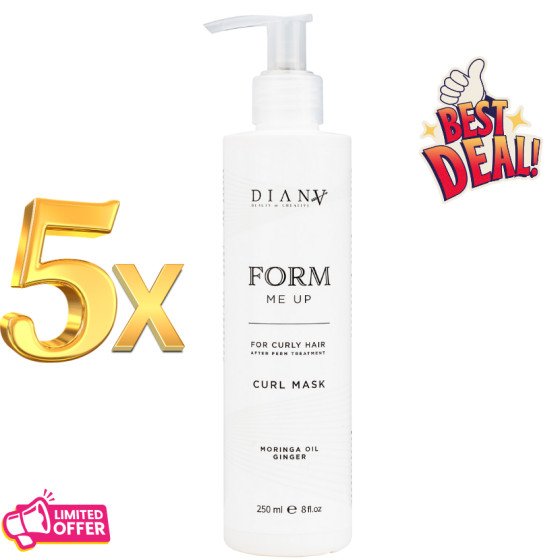 5 x Form Me Up Haarmaske 250 ml – Für Dauerwelle & Locken, 1 GRATIS!