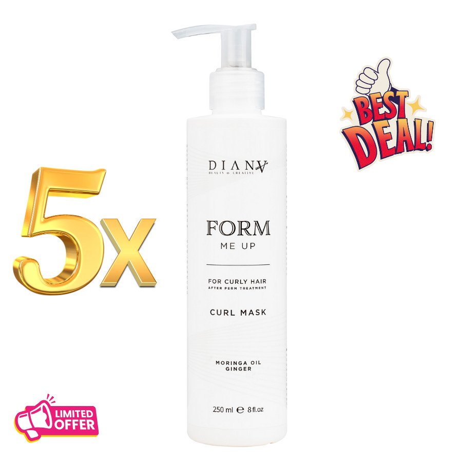 5 x Form Me Up Haarmaske 250 ml – Für Dauerwelle & Locken, 1 GRATIS! 5 x Form Me Up Haarmaske 250 ml – Für Dauerwelle & Locken, 1 GRATIS!