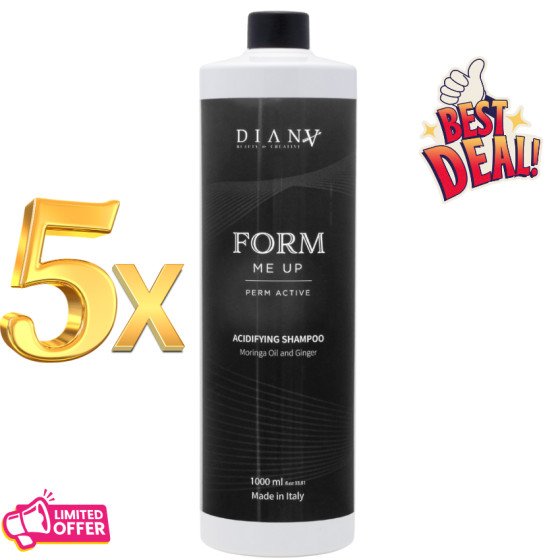 5 x Form Me Up Shampoo 1000 ml – Krullen & permanent, 1 GRATIS