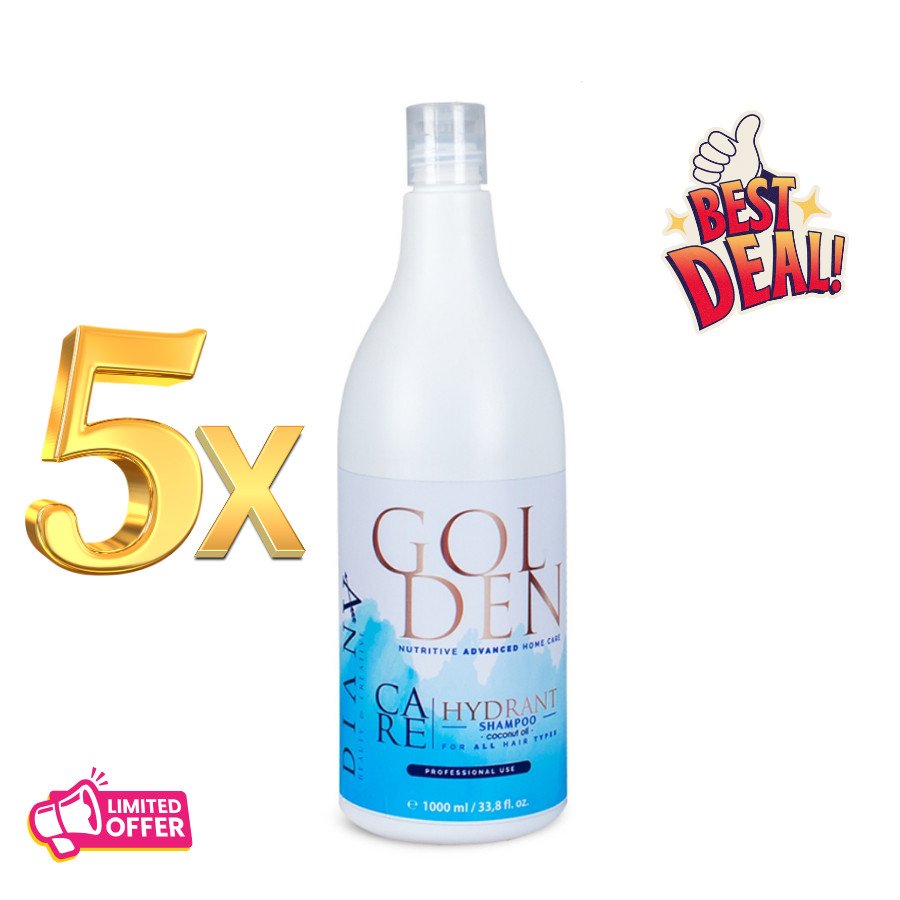 5 x Golden Professional Blue Shampoo 1000 ml – Voor blond haar na straightening, 1 GRATIS 5 x Golden Professional Blue Shampoo 1000 ml – Voor blond haar na straightening, 1 GRATIS