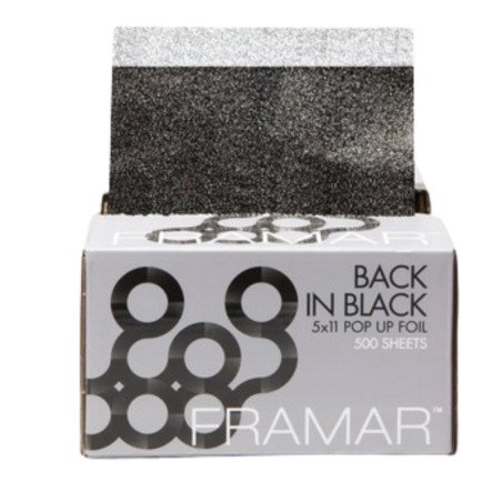 Framar Pop-up Aluminiumfolie Black in Black – 500 voorgesneden folies voor kappers