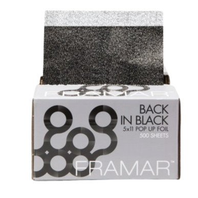 Framar Pop-up Aluminium Foil Black in Black – 500 professional hair foil sheets