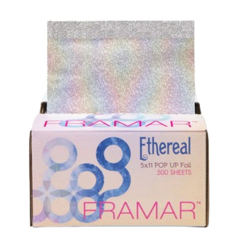 Framar Pop-up Aluminiumfolie Ethereal – 500 voorgesneden folies voor kappers Framar Pop-up Aluminiumfolie Ethereal – 500 voorgesneden folies voor kappers