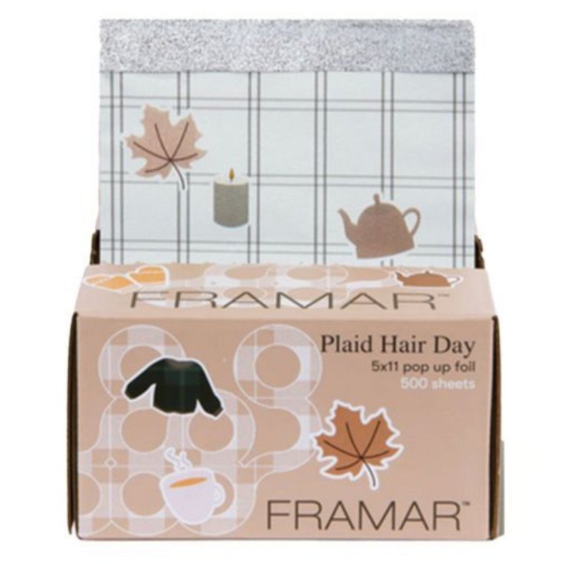 Framar Pop-up Feuilles d’aluminium Plaid Hair Day – lot de 500 feuilles professionnelles Framar Pop-up Feuilles d’aluminium Plaid Hair Day – lot de 500 feuilles professionnelles