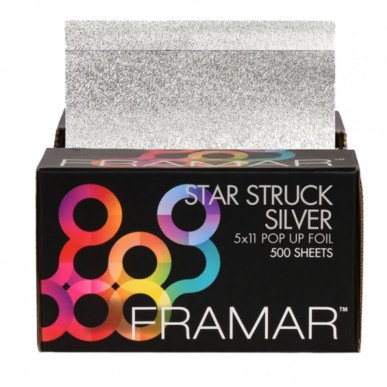 Framar Pop-up Aluminiumfolie Star Silver – 500 vorgeschnittene Folien für Friseure 3