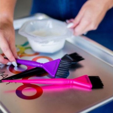 Framar Triple Threat Set Pink, Purple, Black – 3 professionelle Färbepinsel 2