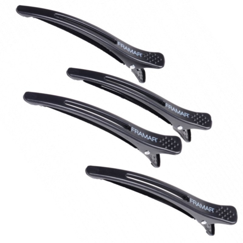 Framar Super Sectioners Black – set de 4 pinces de séparation professionnelles Framar Super Sectioners Black – set de 4 pinces de séparation professionnelles