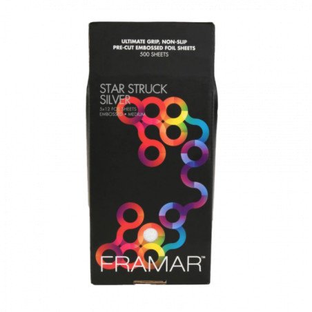 Framar Star Struck Embossed Aluminiumfolie Silver 12.7x30.4 cm – 500 arkuszy