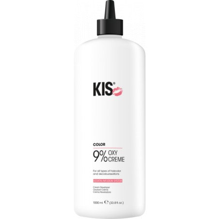 KIS OxyCream 9% 1000ml – Crème oxydante professionnelle avec Keratin Infusion System 2