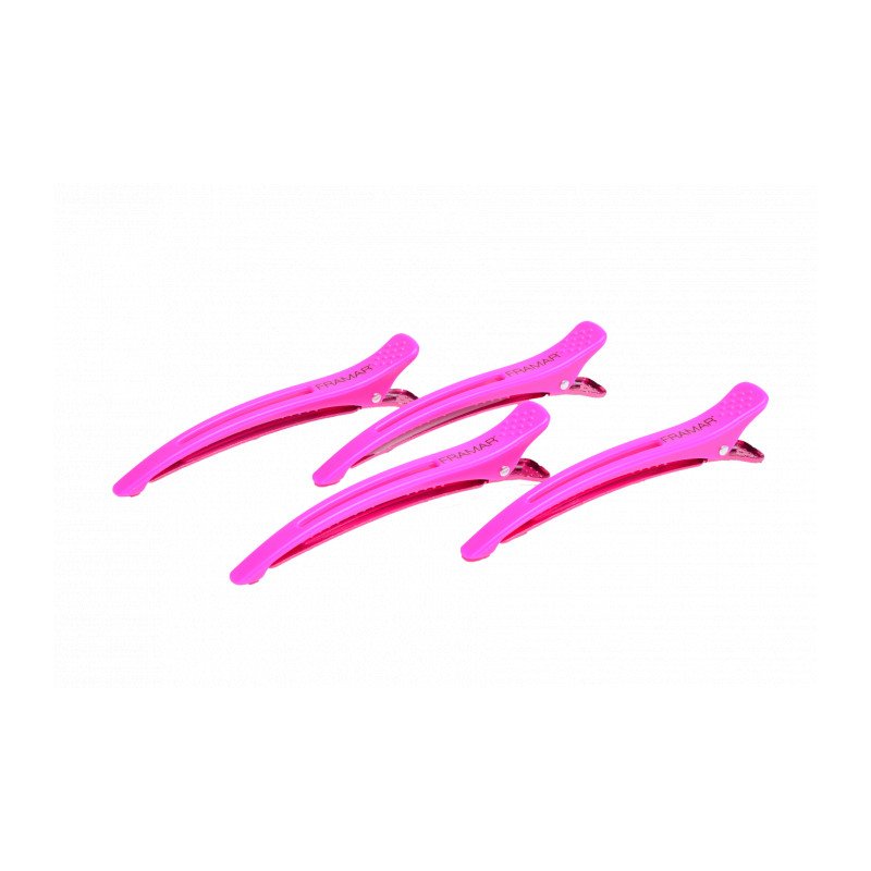 Framar Super Sectioners Pink 4szt – profesjonalne klipsy fryzjerskie różowe Framar Super Sectioners Pink 4szt – profesjonalne klipsy fryzjerskie różowe
