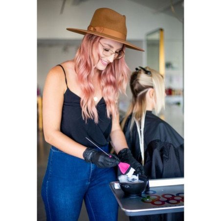 Framar Pin Tail Brush Pink – pinceau coloration 2-en-1 professionnel avec pointe fine