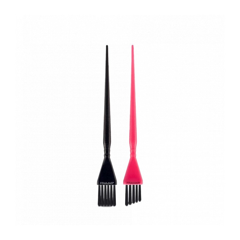 Framar Detail Brush Set Pink & Black 2 Stk – professionelle Detail-Färbepinsel