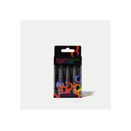 Framar Tight Tension Clips Black – professional metal hair sectioning clips 4pcs