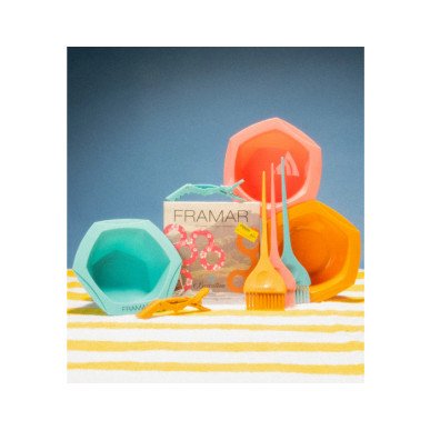 Framar Colorist Kit Beacation – professionele kleurset met folies, borstels, clips & mengkommen 3