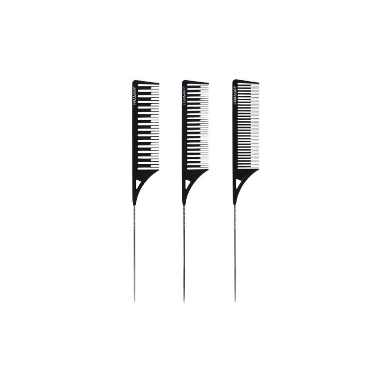 Framar Dreamweaver Black – professional highlighting comb set 3pcs