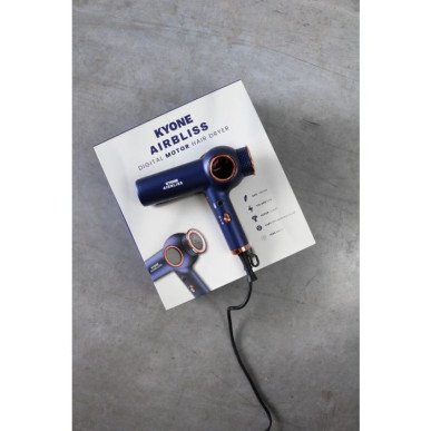 Kyone Airbliss Digital Motor Haartrockner 1800W – Ultraleichter Profi-Föhn mit Ionengenerator & Smart Silent Airflow
