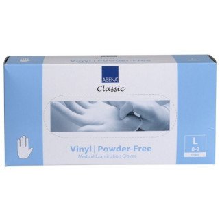 Abena Vinyl Gloves Classic Powder-Free Size L Transparent – 100 pcs