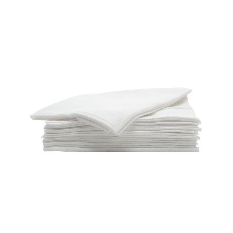 Professionele wegwerphanddoeken Sibel Absorb & Dry wit 40 x 80 cm, 50 stuks van biologisch afbreekbare viscose