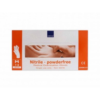 Abena Nitrile Gloves Powder-Free Size M White 100pcs