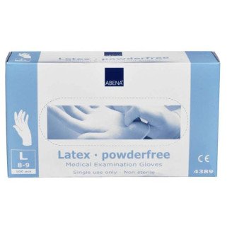 Abena Gants Latex Non Poudrés Taille L Blanc 100 pcs