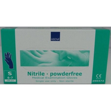 Abena Nitrile Gloves Powder-Free Size S Blue 100pcs