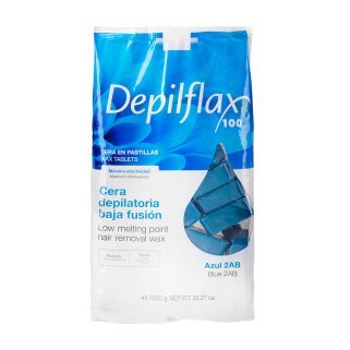 Striploze ontharingswax Depilflax azuleen 1 kg voor professionele ontharing in schoonheidssalon, studio en beautypraktijk