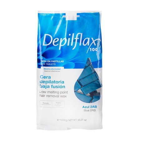 Striploze ontharingswax Depilflax azuleen 1 kg voor professionele ontharing in schoonheidssalon, studio en beautypraktijk