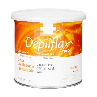 Ontharingswax Depilflax in blik 500 ml natuurlijk voor professionele ontharing in schoonheidssalon en verzorgde huidbehandeling