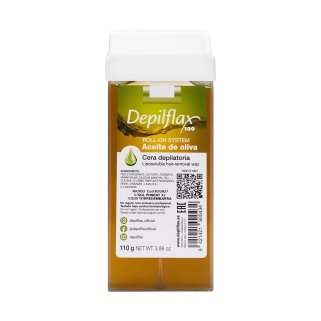 Ontharingswax op rol Depilflax olijf 110 g voor professionele ontharing en verzorgde huidverzorging in de salon