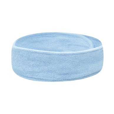 Blauwe badstof haarband voor schoonheidsspecialisten en salonbehandelingen, comfortabel voor professioneel gebruik