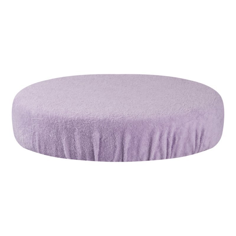 Badstof hoes voor kruk violet voor professioneel saloncomfort bij schoonheidsspecialisten, stylisten en studio's in de praktijk