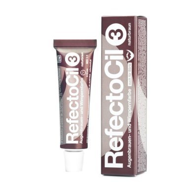 Wenkbrauw- en wimperverf RefectoCil Gelverf 3 Bruin 15 ml voor professioneel gebruik in schoonheidssalon en behandelruimte