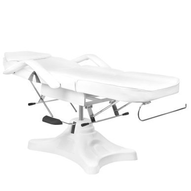 Hydraulische behandelstoel A-234 wit, draaibaar en verstelbaar voor schoonheidssalon, nagelstudio en behandelruimte
