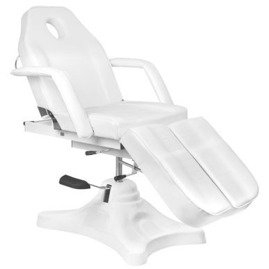 Professionele hydraulische behandelstoel A-234C Pedi wit voor schoonheidssalon, pedicure, make-up en massagebehandelingen