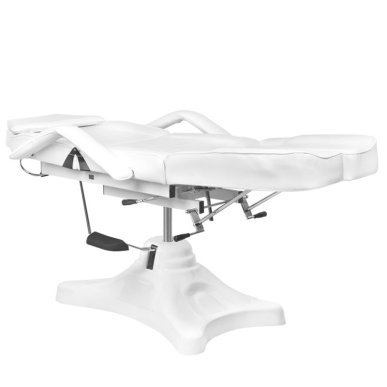 Professionele hydraulische behandelstoel A-234C Pedi wit voor schoonheidssalon, pedicure, make-up en massagebehandelingen